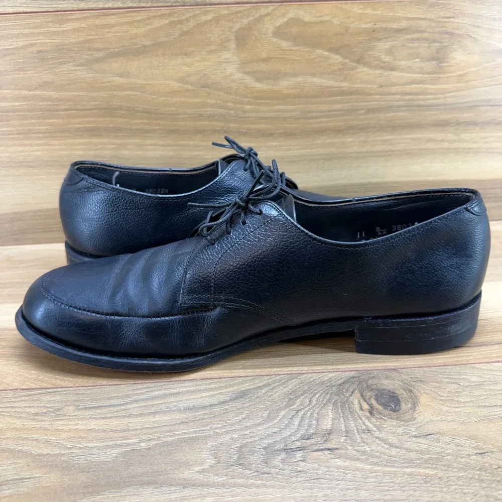 Berkeley Square‎ Custom Grade Mens 11 B/AA Black Leather Dress Shoes Oxfords
